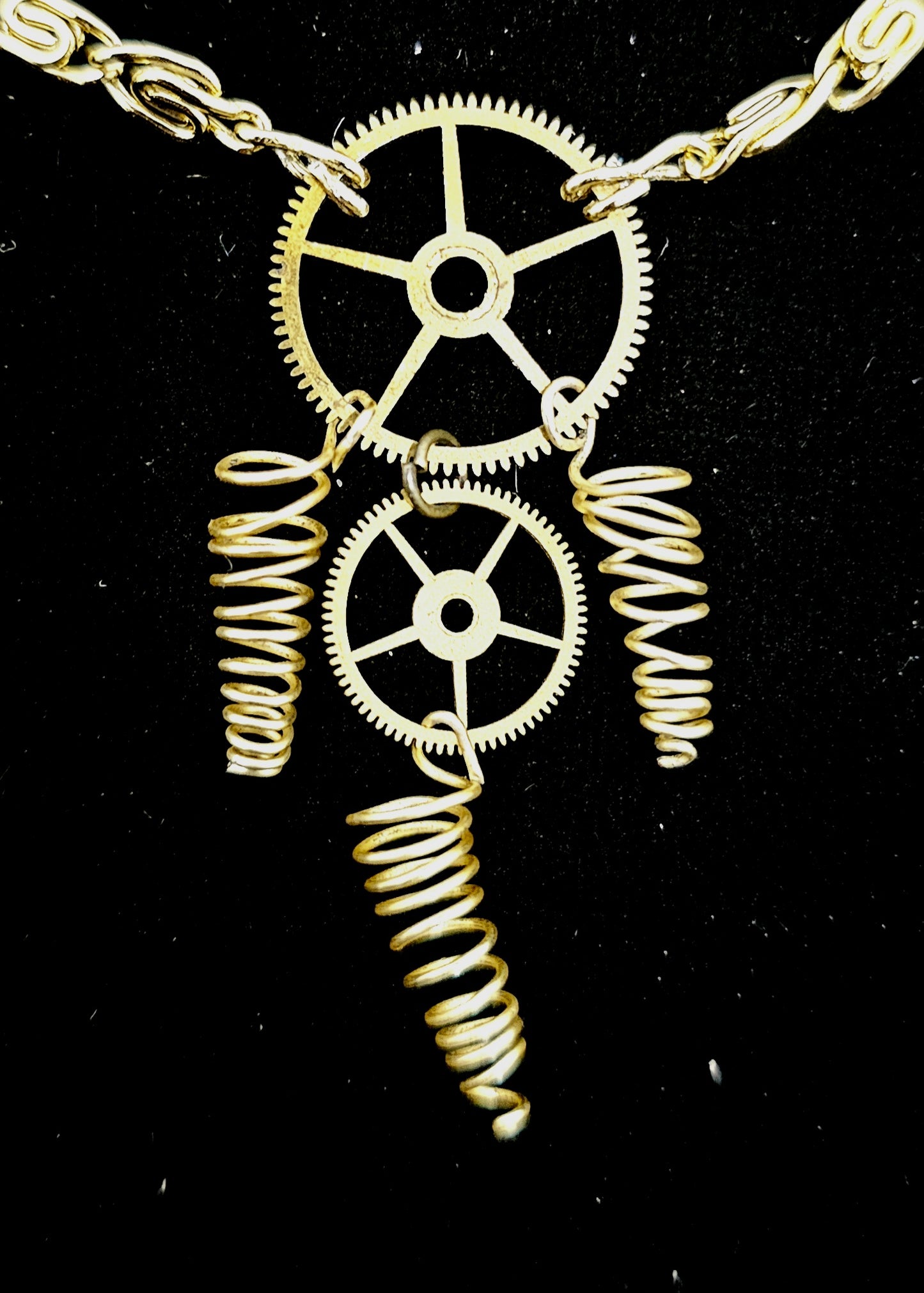 Spiral link Necklace with earrings